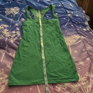 Plain Gold Women's Green Racerback Tank Top XS Jersey Cotton Spandex y2k vintage